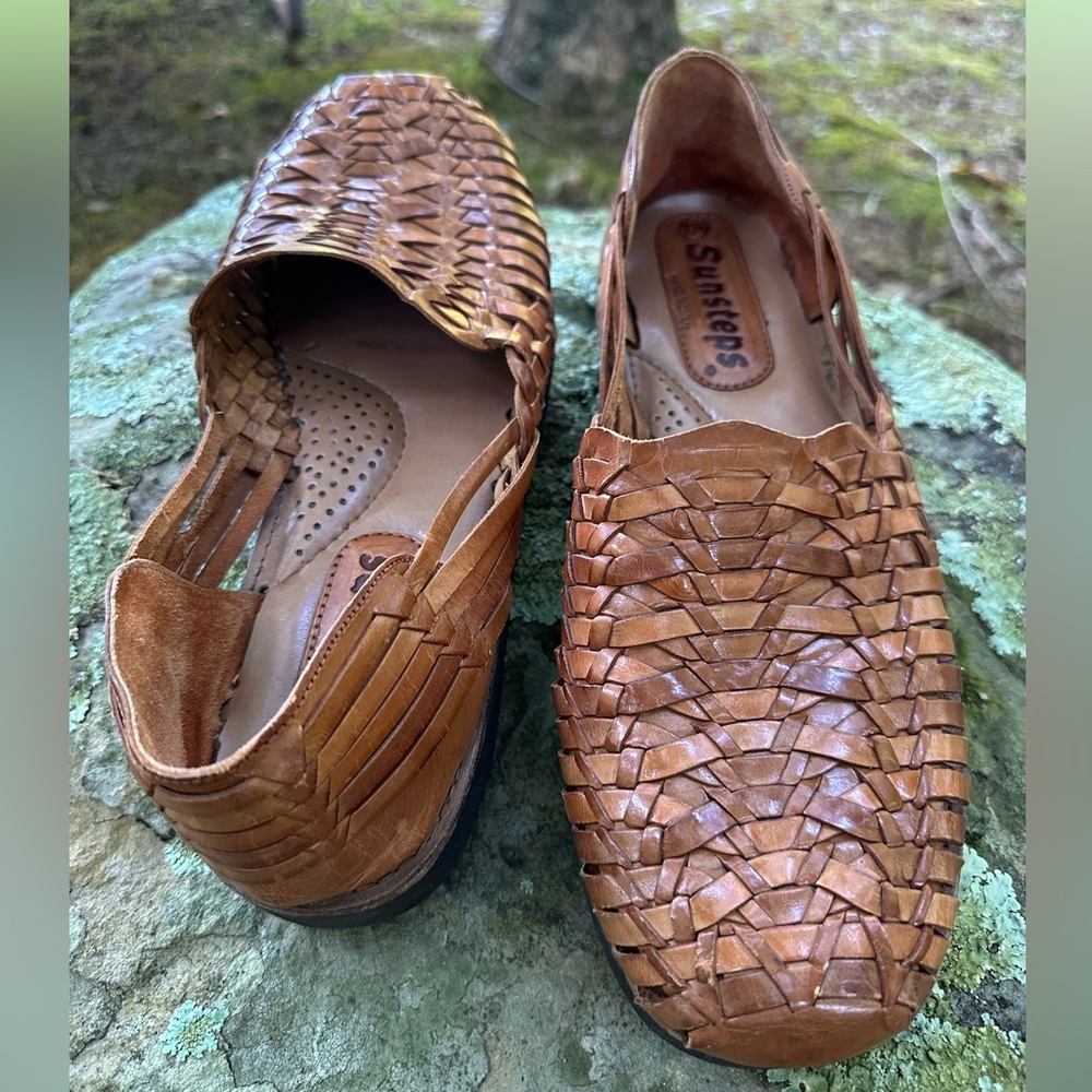 Sunsteps Leather Hand Woven Sandals size 10.5 - Picture 8 of 9